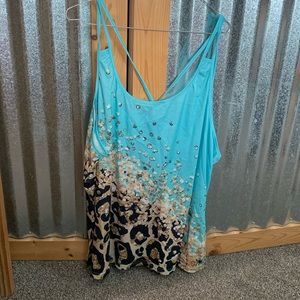 Cute tank top from Temu super soft says 5x fits like a 3x. Super soft